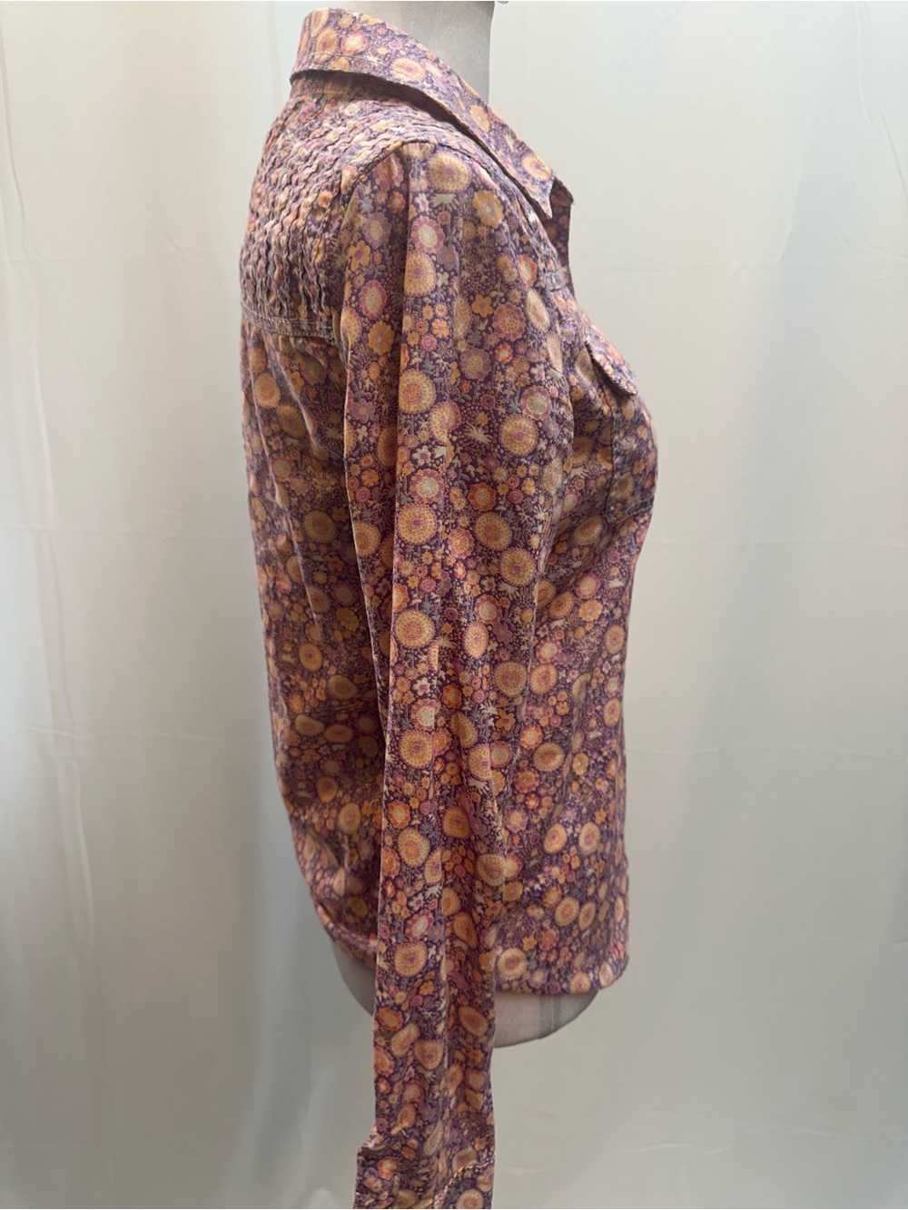 Marc Jacobs Purple Floral Cotton Button-Down Shirt 4 - Picture 3 of 5